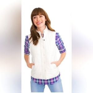 NWOT Southern Tide Cobie Puffer Vest White sz L
